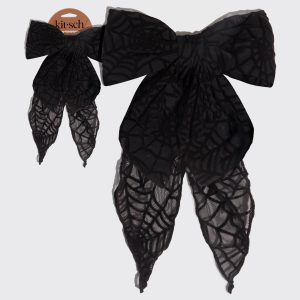 Spiderweb Bow Hair Clip